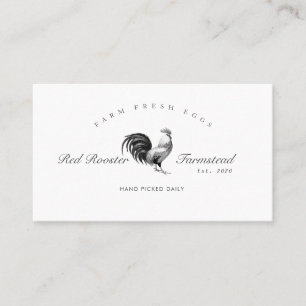 Farm Fresh Eggs Rooster Farmstead Rustic Farmhouse Business Card