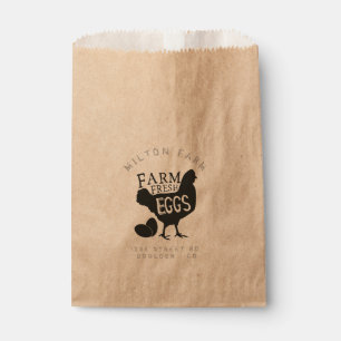 farm fresh eggs rustic favour bags
