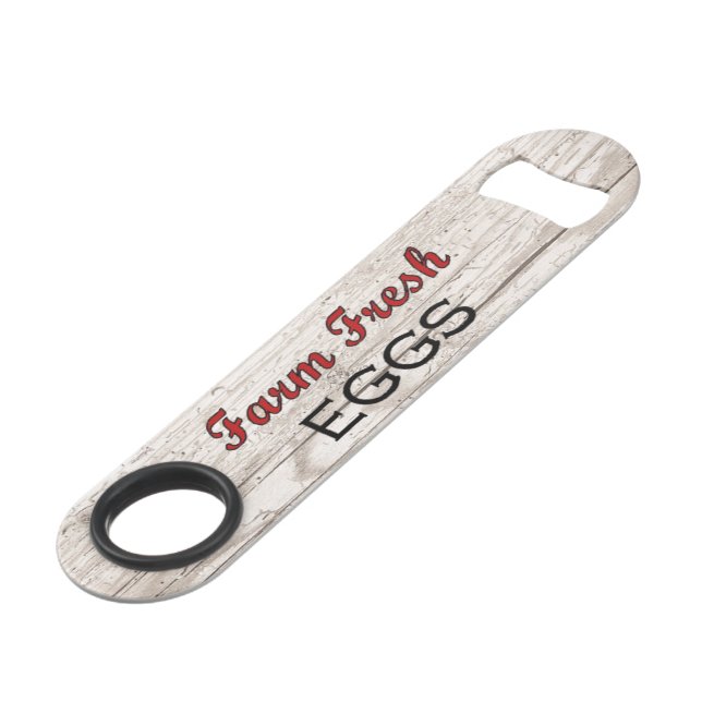 Farm Fresh Eggs Speed Bottle Opener (Front Angled)