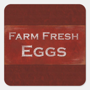 Farm Fresh Eggs Square Sticker