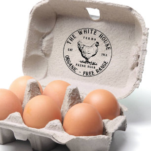 Farm Fresh Eggs Stamp   Personalised Egg Carton