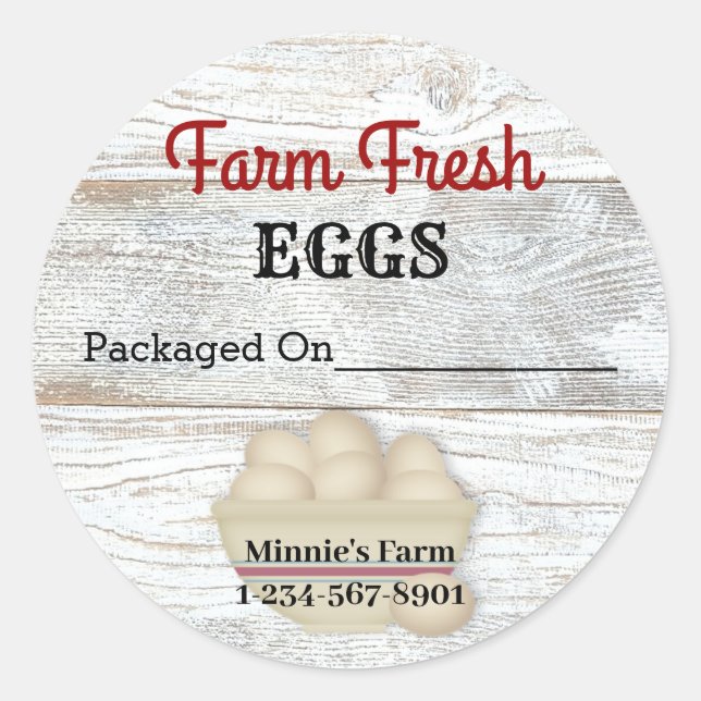 Farm Fresh Eggs Sticker (Front)