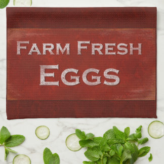 Farm Fresh Eggs Tea Towel