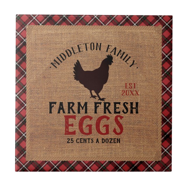 Farm Fresh 🥚🐓 Eggs Tile (Front)