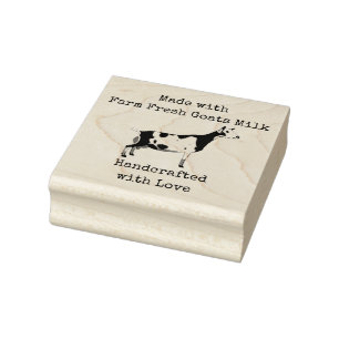 Farm Fresh Goats Milk - Handcrafted with Love Rubber Stamp