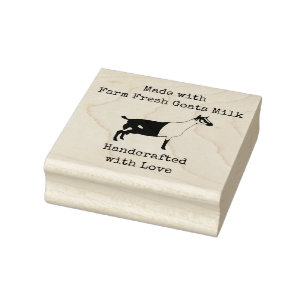 Farm Fresh Goats Milk - Handcrafted with Love Rubber Stamp