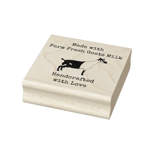 Farm Fresh Goats Milk - Handcrafted with Love Rubber Stamp (Stamp)