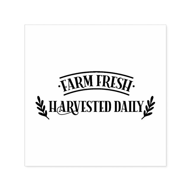 Farm Fresh Harvest Theme Self-inking Stamp (Design)