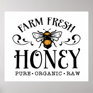 Farm fresh honey vendors  poster