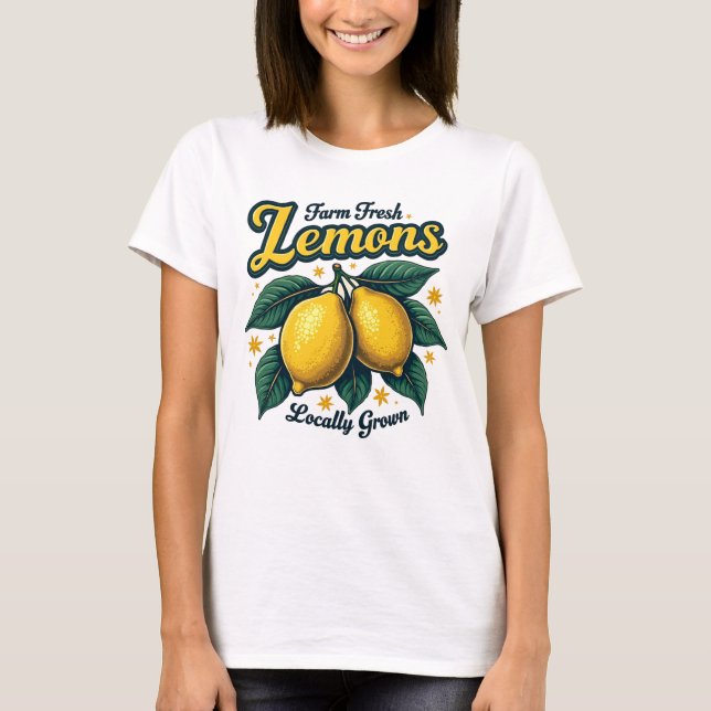 Farm Fresh Lemons Locally Grown T-Shirt for Women (Front)