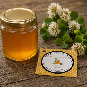 Farm Fresh Local Clover Honey Jar Label Hang Tag