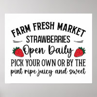 Farm fresh market strawberries