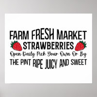 Farm fresh market strawberries vendors