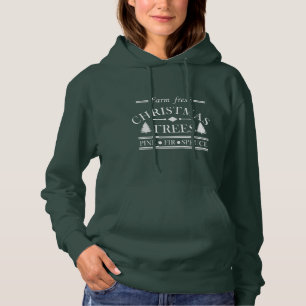 Farm fresh Merry Christmas trees Hoodie