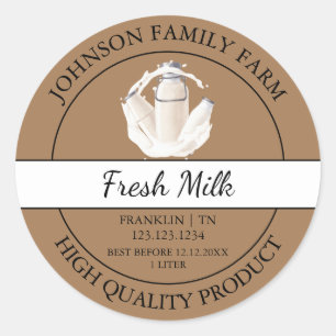 Farm Fresh Milk Brown Label