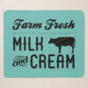 FARM FRESH MILK & CREAM SHERPA BLANKET