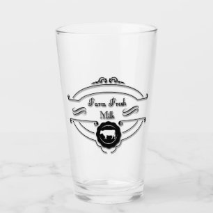 Farm Fresh Milk Drinking Glass