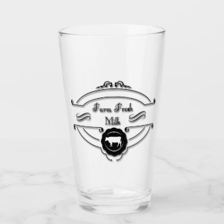Farm Fresh Milk Drinking Glass