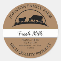 Farm Fresh Milk Label