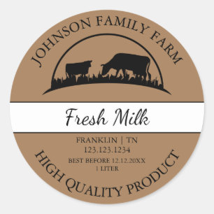 Farm Fresh Milk Label
