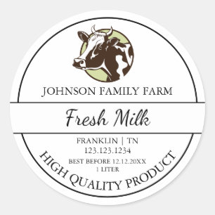 Farm Fresh Milk Label