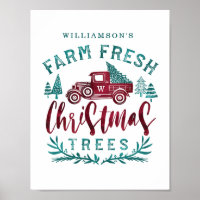 Farm Fresh Old Red Truck Christmas Tree Delivery