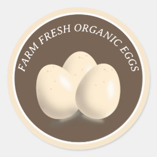 Farm Fresh Organic Eggs For Sale  Classic Round Sticker