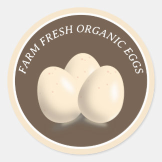 Farm Fresh Organic Eggs For Sale  Classic Round Sticker