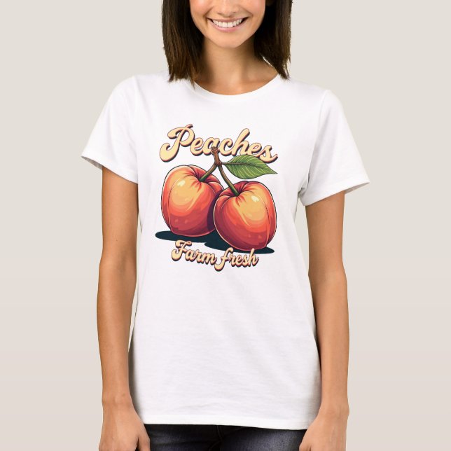 Farm Fresh Peaches Women's Graphic Tee (Front)