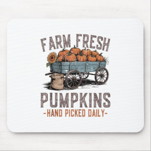 Farm Fresh Pumpkin Shirts Farmers Halloween Pumpki Mouse Mat