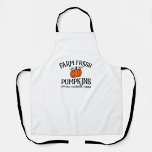 Farm Fresh Pumpkins Apples Hayrides Cider Thanksgi Apron