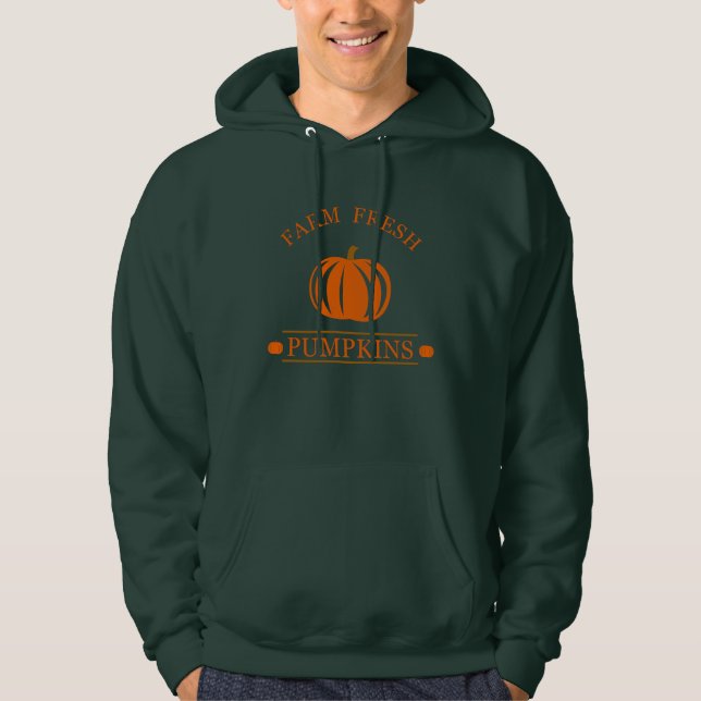Farm fresh pumpkins fall autumn hoodie (Front)