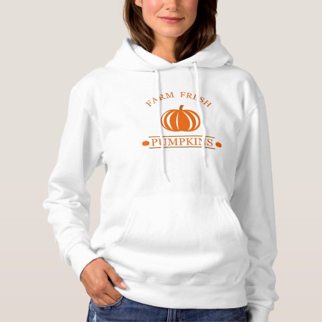 Farm fresh pumpkins fall autumn hoodie (Front)