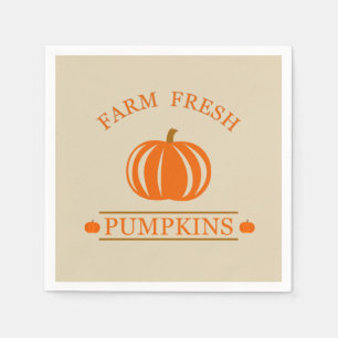 Farm fresh pumpkins fall autumn napkin