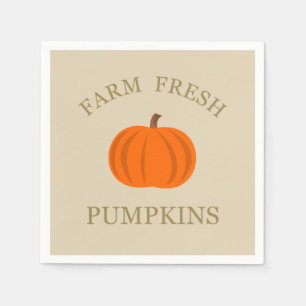 Farm fresh pumpkins fall autumn napkin