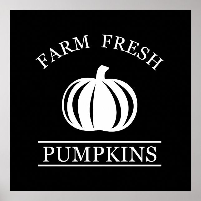 Farm fresh pumpkins fall autumn poster (Front)