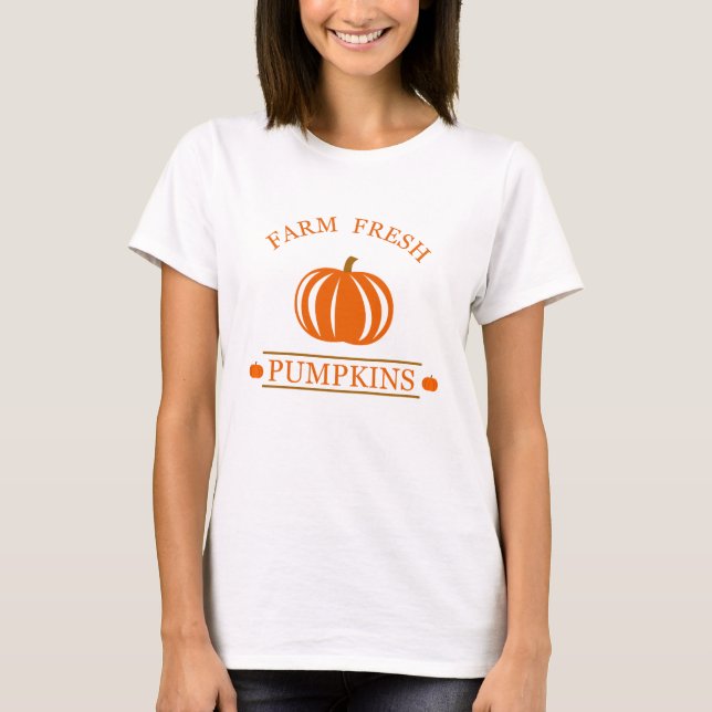 Farm fresh pumpkins fall autumn T-Shirt (Front)