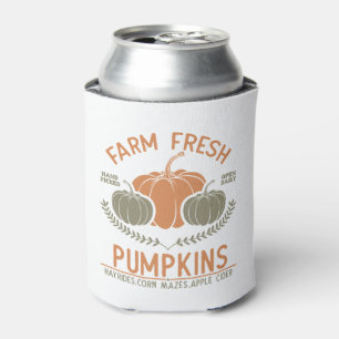 Farm Fresh Pumpkins   Hand Picked Can Cooler