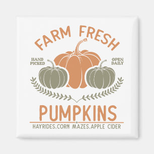 Farm Fresh Pumpkins Hand Picked Magnet