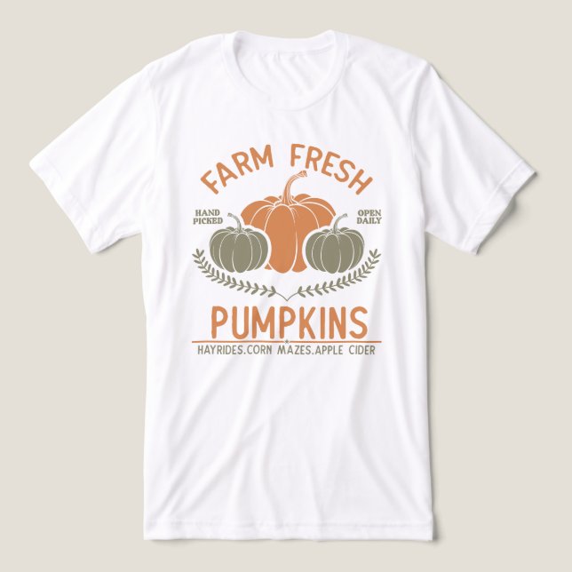 Farm Fresh Pumpkins | Hand Picked Tri-Blend Shirt (Design Front)