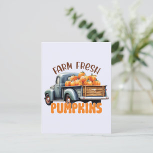 Farm Fresh Pumpkins – Rustic Truck Postcard