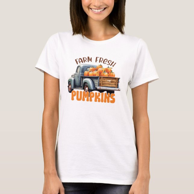 Farm Fresh Pumpkins – Rustic Truck T-Shirt (Front)