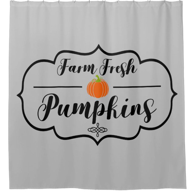 Farm Fresh Pumpkins Shower Curtain (Front)
