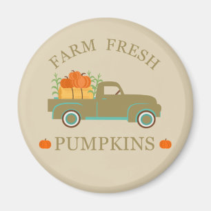 Farm fresh pumpkins watercolor fall autumn magnet
