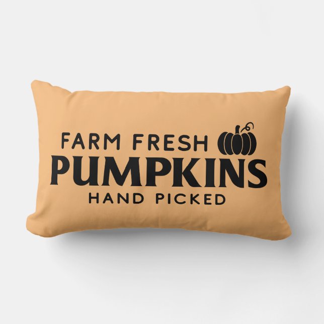 Farm Fresh Pumpkins with Pumpkin Lumbar Cushion (Front)