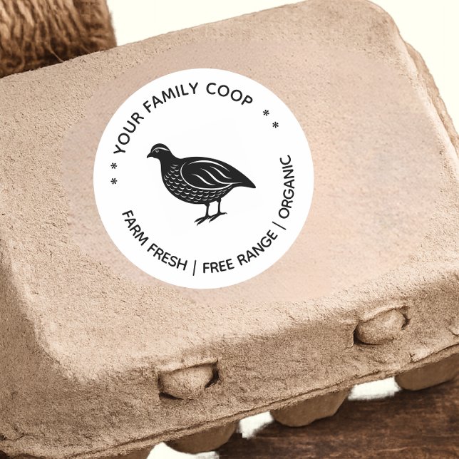 Farm Fresh Quail Eggs Classic Round Sticker (Creator Uploaded)