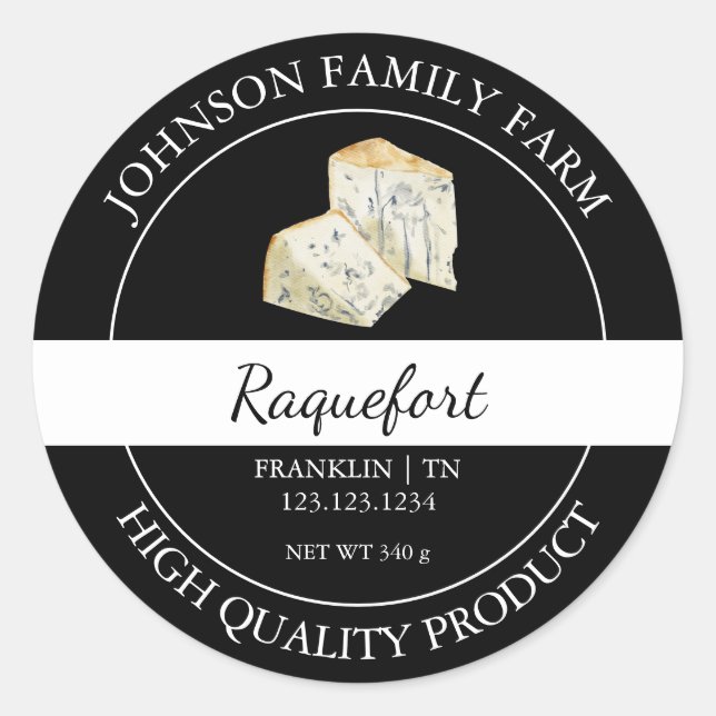 Farm Fresh Raquefort Cheese Black Label (Front)