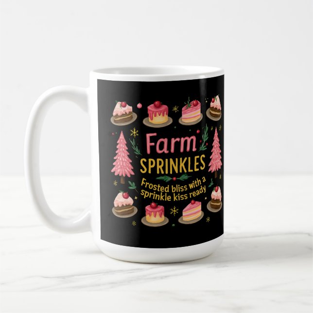 Farm Fresh Sprinkles Bliss With A Kiss Christmas  Coffee Mug (Left)