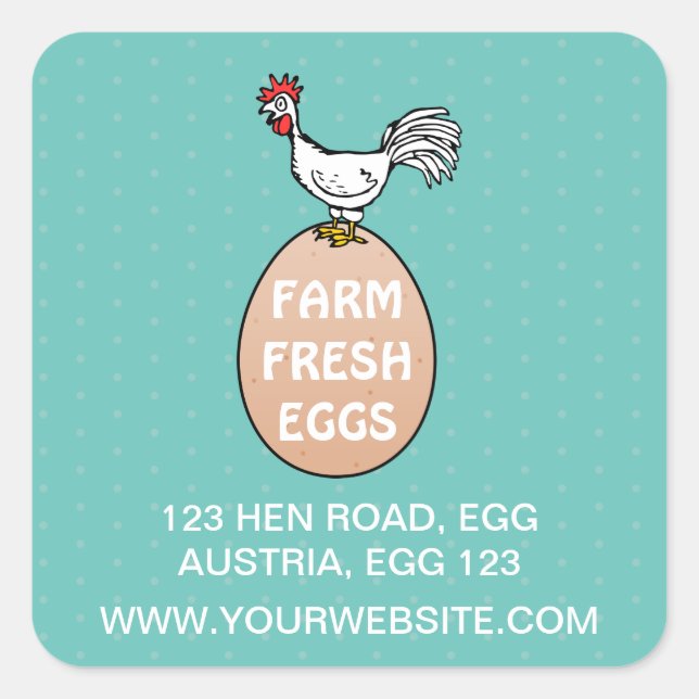 Farm Fresh Square Sticker (Front)