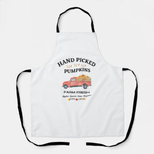 FARM FRESH, THANKSGIVING, OLD RED TRUCK PUMPKIN PA APRON